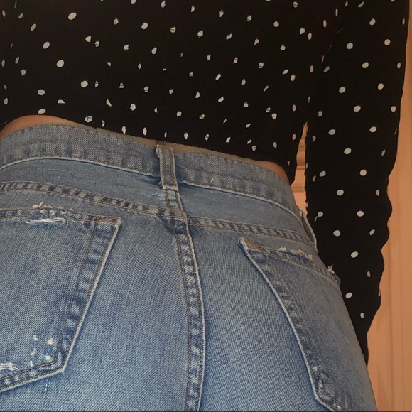 Honey Fable Black polka dot crop top - Picture 5 of 6